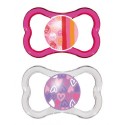 MAM Air Pacifier +6 mths TWIN PACK ( PINK )