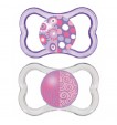 MAM Air Pacifier +6 mths TWIN PACK ( PURPLE )