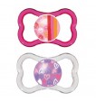 MAM Air Pacifier +6 mths TWIN PACK ( PINK )